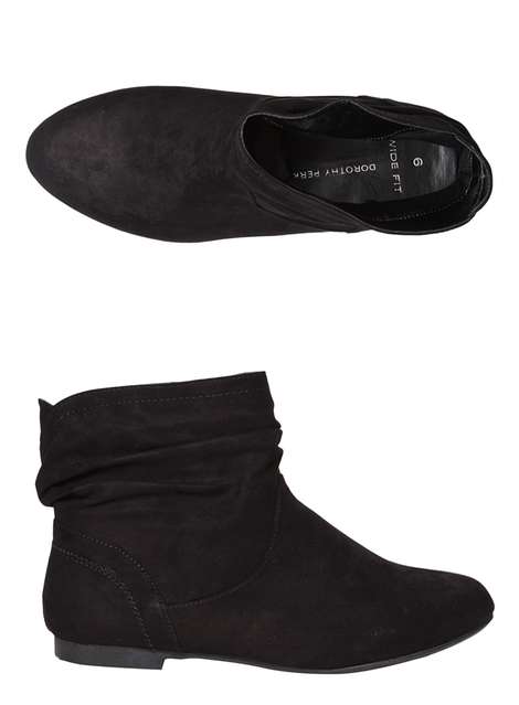 Black 'Wegan' Wide Fit Boots